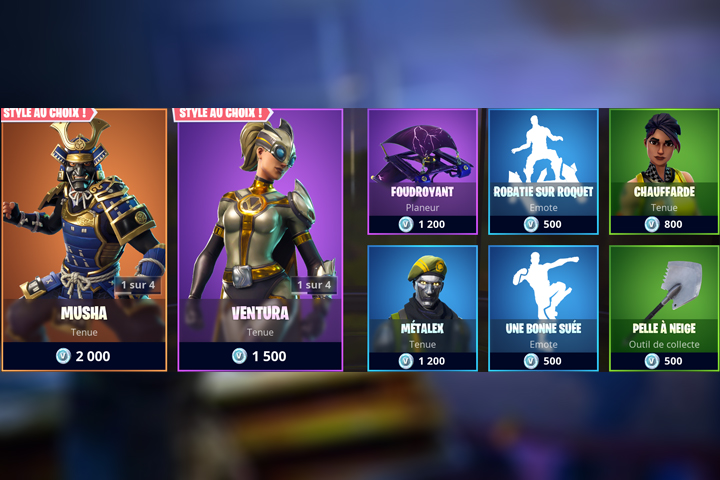 Boutique Fortnite 26 septembre